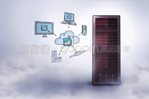 云計算涂鴉的復(fù)合圖像