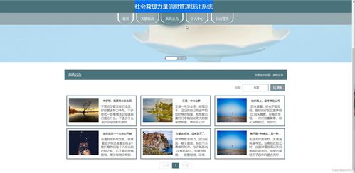java ssm計算機畢業設計社會救援力量信息管理統計系統6q3cn 源碼 程序 數據庫 部署